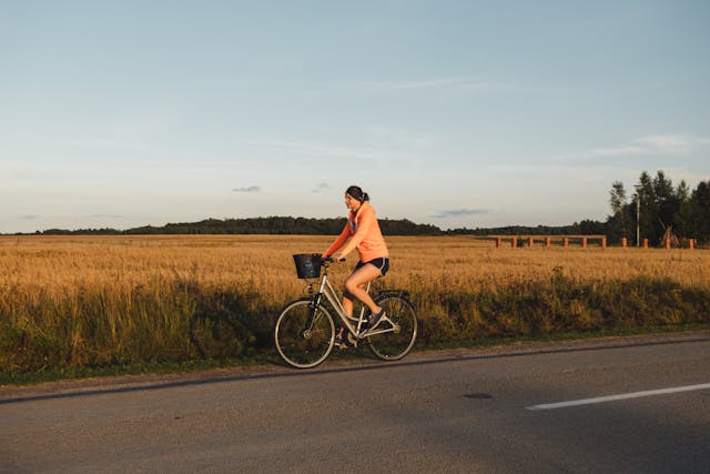 Conduire vélo en plein air